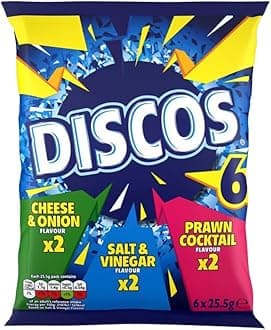 VSTAR Chips Crisps Bags Collections - Deliciously light & Crispy Chips Bags (Discos Variety Multipack (6 x 25.5g), 4 Packs)