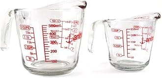 2 Piece Glass Measuring Cup Set