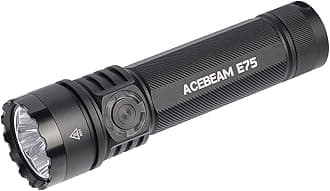 E75 4500 High Lumens Torch with Magnetic Base, Super Bright LED Torch Rechargeable, IPX8 Water-Resistant Tactical EDC Flashlight, 26 Days Super Long Lasting for Camping,Everyday Use