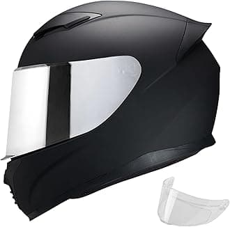Full Face Helmet Black Motorcycle Motorbike Street Bike Racing Helmets for Adults WS-607 DOT Approved