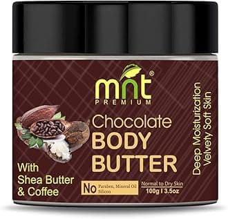 Chocolate Body Butter with Shea Butter & Coffee (100g) for Dry Skin, Skretch Marks, Itchy Skin| No Paraben| No Mineral Oil| No Silicon