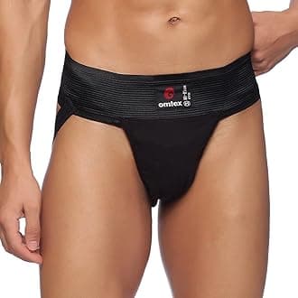 omtex Athletic Gym Cotton Stretchable Supporter Jockstraps with Cup Pocket, Ideal for Workout and Sports Quick Dry Moisture Wicking Underwear