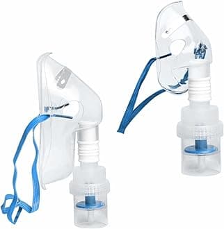 AccuSure Nebulizer Mask Kit Complete Mask Kit with Adult Mask, Child Mask, Mouthpiece, Air tube & Medicine Chamber