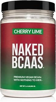 NAKED Cherry Lime BCAAs Amino Acids Powder, 100% Pure 2:1:1 Formula, Vegan Branched Chain Amino Acids, Instantized All Natural BCAA Powder Supplement - 501 Grams, 34 Servings