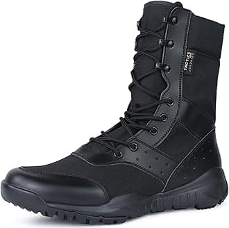 LUDEY Tactical Boots for Men Lightweight Military Combat Boots Waterproof Comfortable for Work & Security