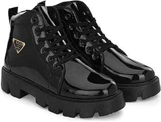 Premium Men's Patent Leather Boots Stylish Durable Footwear for Every Occasion Black