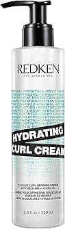 Redken Hydrating Curl Cream - 72 Hour Curl Definition, Heat Protection up to 450°F, Hydrates & Reduces Frizz, With Squalane & Jojoba Oil