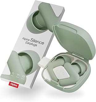 Silence Ear Plugs for Sleep, Focus & Travel - Comfortable, Travel Essential, Noise Cancelling Ear Plugs, V-Shape Snug Fit & Soft Oval Tips, 4 Sizes XS/S/M/L, Reusable - Green