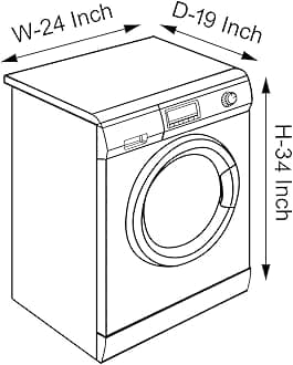 Glassiano Fully Automatic Front Load Waterproof Washing Machine Cover for Samsung/ IFB/ LG/ Godrej/ Whirlpool/ Bosch/ 5 kg, 5.2 Kg, 5.5 Kg