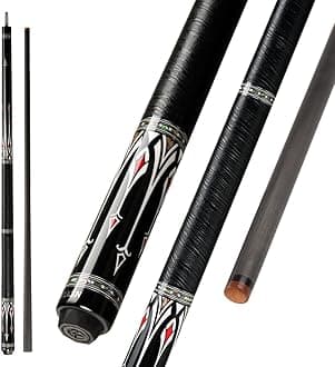KONLLEN ONLLEN Carbon Fiber Pool Cue Stick, Low Deflection Billiard Cue with Handmade Inlay, Ultra-Smooth Shaft, Professional Pool Cue for Adults