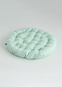 SKANDA FAB Premium Cotton Floor Seating Cushion | Luxurious Comfort & Microfiber Fill 60X60 CM Large Size for Meditation | Floor Cushions | Pooja | Living Room | Pets | Outdoor Sage Green Pack of 3