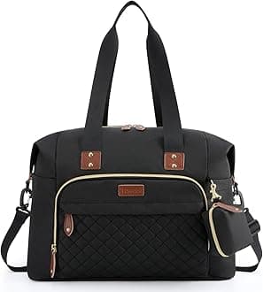 Tuwubi Diaper Bag Tote,Baby Diaper Bag with Pacifier Case Large Travel Diaper Tote Caddy for Mom and Dad Multifunction Large Baby Bag - Black