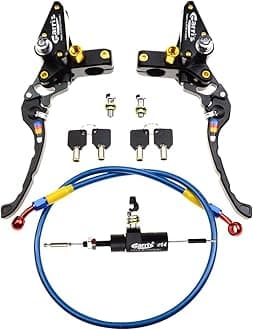 WOOSTARMotorcycle Hydraulic Clutch Kit Master Cylinder with CNC Brake Lever Replacement for YZF 1000R Banshee 350 2001 YZ426F 2017 CRF450R Suzuki GSX650F CR250 Dirt Pit Bike Black