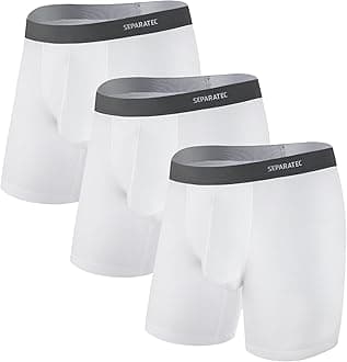 Separatec Mens Underwear with Pouch Moisture Wicking Rayon Made From Bamboo Underwear Men Breathable Boxer Briefs 3 or 6 Pack