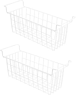 Chest Freezer Baskets 20.5 Inch, Chest Freezer Organizer Bins Metal Wire Storage Baskets with Hanging Handles for Deep Freezer, Set of 2