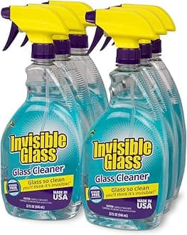 92194-6PK Premium Glass and Window Cleaner for Auto and Home Cleans Glass, Windows, Windshields, and More, Streak-Free, Ammonia-Free, Tint-Safe, 32 Fl Oz, Pack of 6