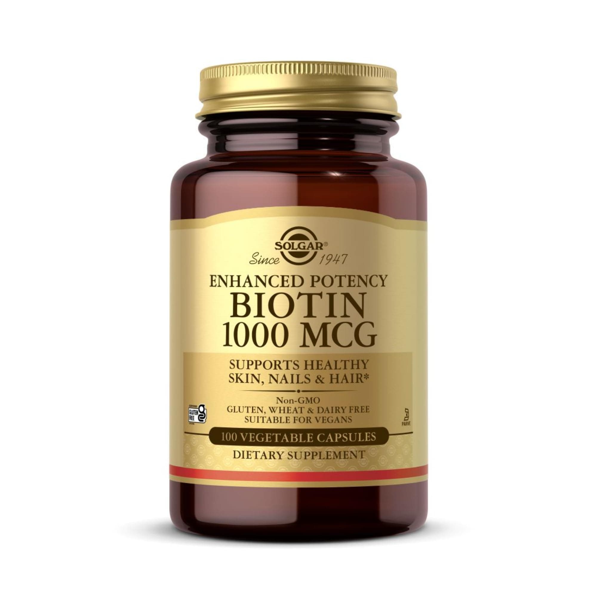 Solgar - Biotin 1000 mcg, 100 Vegetable Capsules