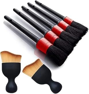 7 Pcs Car Cleaning Brush Set – Automotive Care Detailing Brushes for Interior, Vents, Leather, Wheels, Dashboard & Electronics