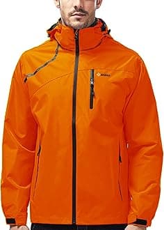 Mens Lightweight Waterproof Jacket Windproof Rain Hooded jackets for Running Hiking Cycling Travel M-7XL