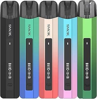 Smok Nfix Pro Kit – 25W Draw Activated Vape Pod Kit – 700mAh Type C Charging E Cigarette Pen Quick Charging – Adjustable Airflow - New Smok LP1 Coils (Grey)