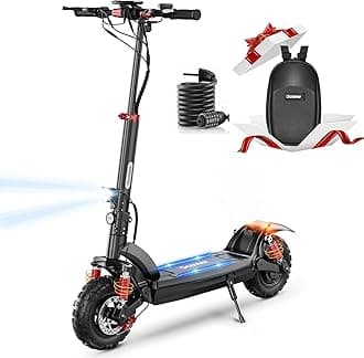 iX6 Electric Scooters for Adults, 11" Off Road Tires Electric Scooter, 60KM Range, 48V 15Ah Battery Fast Foldable E Scooter,4 Shock Suspension,Adjustable Height,NFC Card Switch