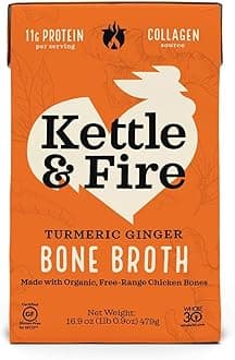 Kettle & Fire Broth Bone Chicken Turmeric Ginger, 16.9 Ounce