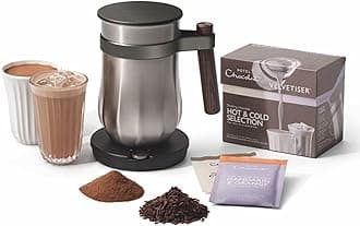 Hotel Chocolat - The Velvetiser System - in-Home Hot & Cold Drinking Chocolate Machine - Barista-Grade Drinking Chocolate Maker - Pewter Edition - Ideal for Gifts