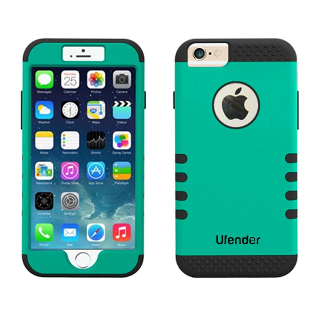 iPhone 6 Case, iPhone 6S Case, Ufender [Hybrid 3-in-1] Impact resistant Rugged Case Soft Silicone Interior Hard Exterior Shell Dual-Layer Scratch Resistance 3 Layer Slim Stylish (Teal)
