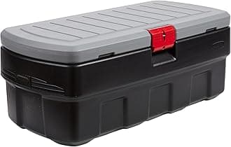 Rubbermaid Actionpacker 48 Gal Lockable Storage Bin, Industrial, Rugged Large Storage Container With Lid
