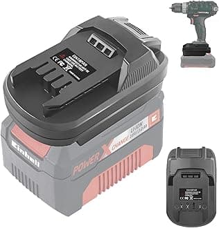 TPDL EIN18PAR Battery Adapter for One to Parkside Power Tool, Battery Adapter Converter for One 18 V Li-Ion X Change Battery for Parkside 20 V XTeam Series Power Tool