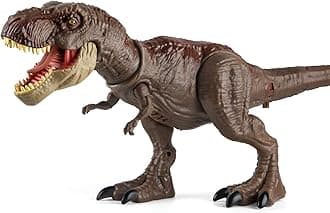 Tyrannosaurus Rex Action Figure Toy - Continuing Head Strike T Rex Dinosaur Toy with Roar & Light Up, Neck Attack, Tail Flick Attack, Movable Jaws and Limbs, Dinosaur Toys for Kids 3-5 6 7 8