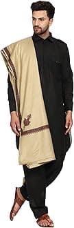SWI WITH LABELMen's Kashmiri Embroidered Wool Shawl