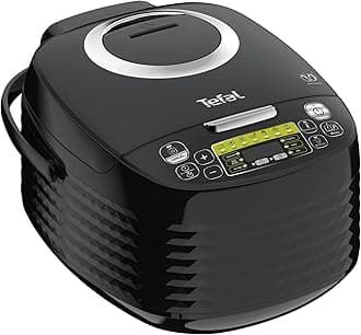 Tefal SpheriCook 16-in-1 Multicooker, Slow Cooker, Rice Cooker, Steam, Keep Warm, Browning, Dishwasher Safe Bowl, 16 programs, 5 Litres, Black, 750 Watts, RK745840
