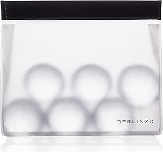 Berlinzo Reusable Ice and Food Storage Bag Freezer Safe Leakproof BPA Free Silicone Plastic Free Lunch Bag One Bag