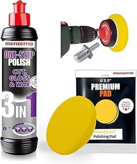 3in1 Polishing Set – One-Step Polish (8oz) + Drill Machine Adapter + Medium Cut Pad | Polish Your Car with a Cordless Drill