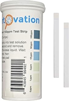 Bartovation Peroxide Test Strips, Low Level, 0-100 ppm [Vial of 100 Strips]