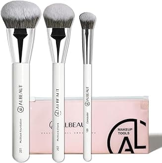 Albeaut Makeup Brush for Foundation Concealer Blush Contour Liquid Cream Blending Angled Shape