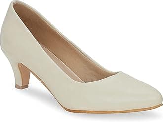 Get GlamrWomen Faux Leather Classic Work Pumps|| Semi-Pointed Toe|| Block Low Heels|| Smart Causals|| Heel Pumps