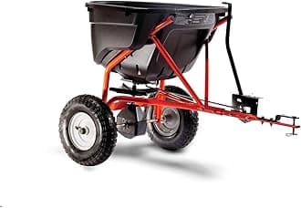 Agri-Fab AG45-0463 130lb Towed Broadcast Smart Spreader - Black/Orange