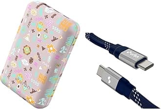 URBN 20000 mAh Nano Power Bank - Payal Singhal Edition (Pink) with Designer Cable Type C to C