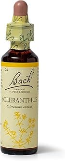 Bach Original Flower Remedies (Scleranthus) Know Your Own Mind, Be Decisive, Emotional Wellness, Natural Flower Essence, 20ml