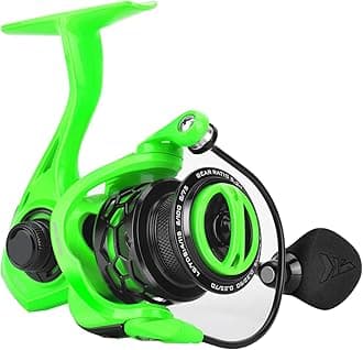Zephyr Spinning Reel Green Size 500,Light to 5.6oz, 7+1BB Smooth Powerful Fishing Reel, Fresh&Saltwater Fishing Reel, Oversized Stainless Steel Main Shaft