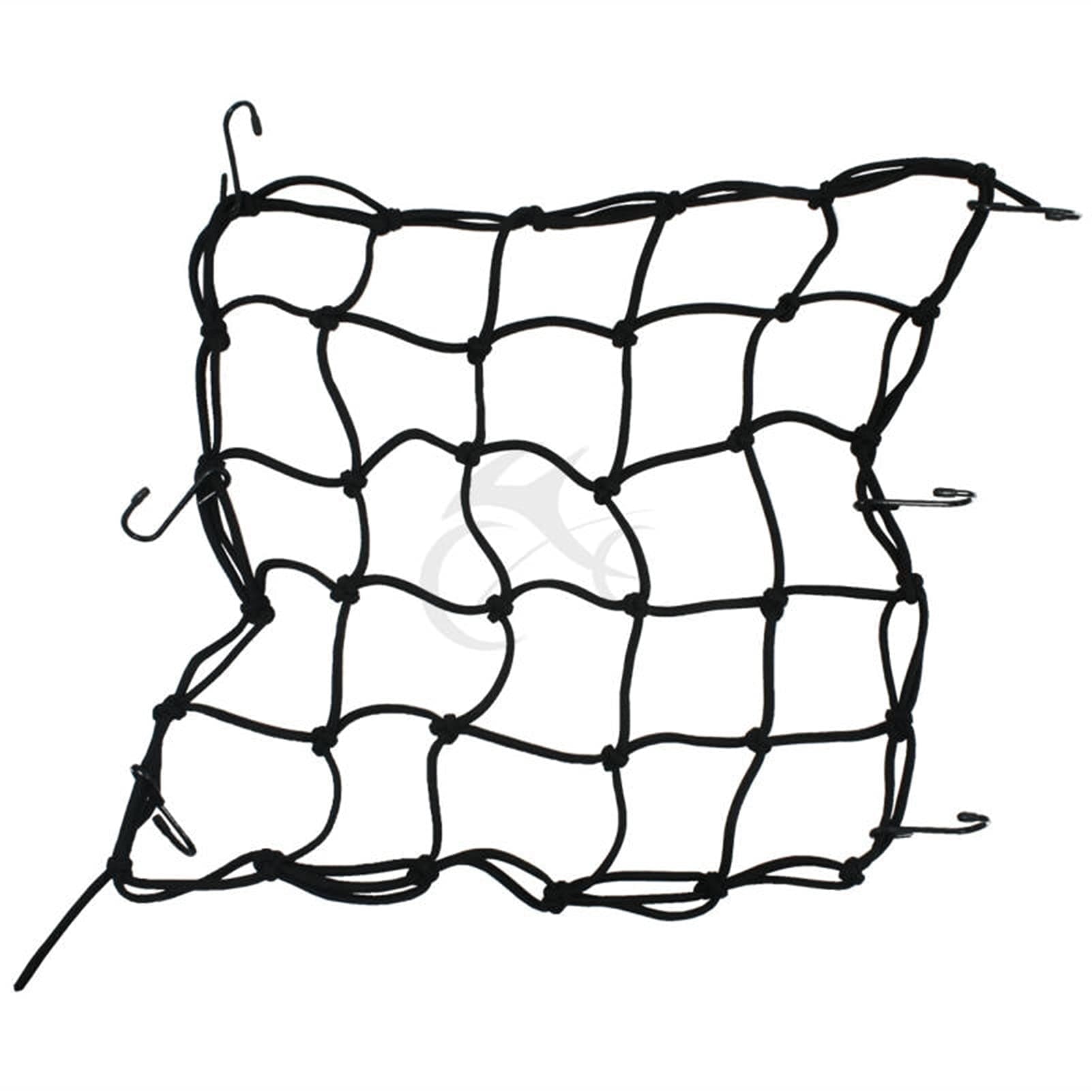 Cargo net with hook 40 X 40 Cm New Motorcycle Helmet Elastic Luggage Cargo 6 Hook Net Fixed 3 Colors Available Stretchable helmet net (Color : Nero)