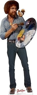 Bob Ross & Friend Life Size Cardboard Cutout Standup