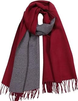 Floralies Cashmere Scarf for Women Wool Scarf Gift Box Double-sided Style Tassels Winter Thick Oversized Scarves Wraps