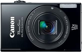 Canon PowerShot ELPH 530 HS 10.1 MP Wi-Fi Enabled CMOS Digital Camera with 12x Optical Image Stabilized Zoom 28mm Wide-Angle Lens with 1080p Full HD Video and 3.2-Inch Touch Panel LCD (Black)
