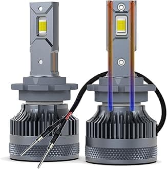 D2H LED Bulbs No Ballast Required 110W 40000Lm Super Bright 12V 6500K Cool White Built-in Fan and 2 Thermally Conductive Copper Tubes Fog Lamp