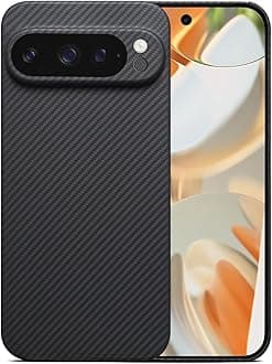 Thin Lightweight 600D Aramid Carbon Fiber Case for Google Pixel 9 Pro XL Black