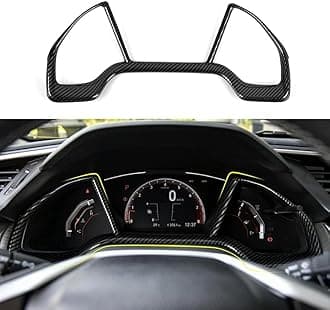Dashboard Instrument Panel Decals for Honda Civic 2016 2017 2018 2019 2020 2021 10th Gen Accessories ABS Carbon Fiber Interior Stickers