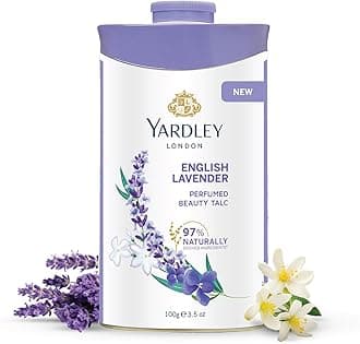 Yardley London English Lavender Perfumed Talcum Body Powder - 250g | All-Day Aromatic Freshness | Classic Lavender Fragrance | For Women